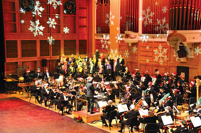 Conductor Robert Moody and the Portland Symphony Orchestra will perform “Magic of Christmas” a dozen times beginning Friday at Merrill Auditorium.