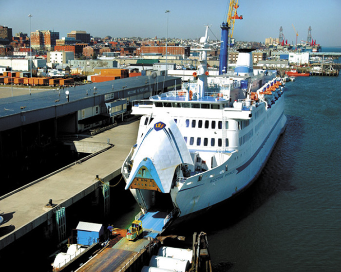 The Scotia Prince at Portland International Ferry Terminal on April 28, 2003. Negotiations are under way that could lead to restoration of ferry service between Portland and Yarmouth, Nova Scotia.