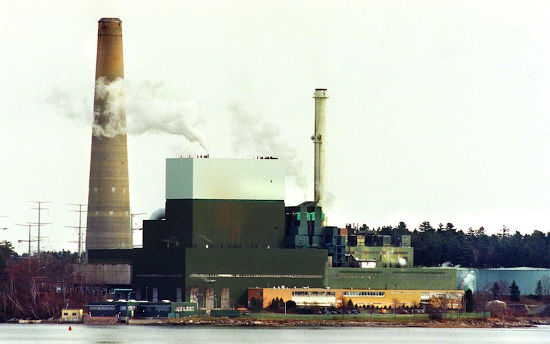 This 1999 file photo shows Wyman Power Station in Yarmouth, Maine. The owner of the Wyman Power Station in Yarmouth has paid a $25,825 fine for exceeding its air emissions standards in the past year, one of three state pollution cases recently resolved. Wyman power station Gordon Chibroski