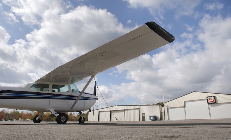 In this October 2008 airport, the Biddeford Municipal Airport.