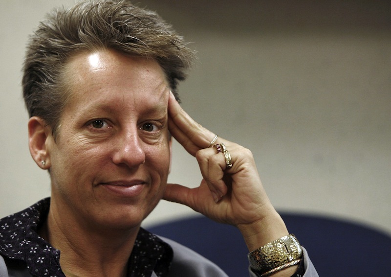 In this Jan. 2010 file photo Maine State Prison Warden, Patricia Barnhart, responds to questions during an interview in her office in Warren, Maine. (AP Photo/Pat Wellenbach)