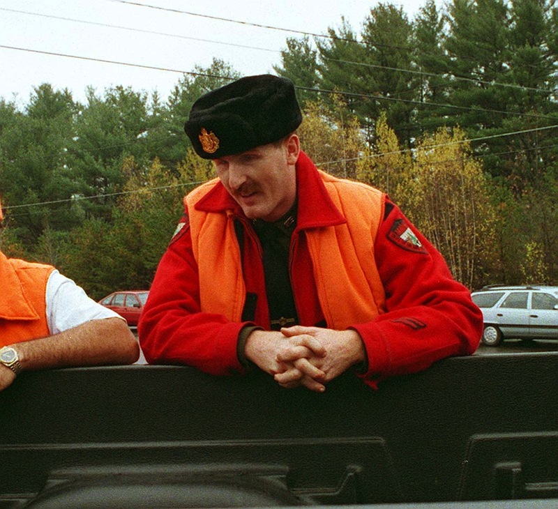 In this 1997 file photo, Maine warden Greg Sanborn checks out a dead doe in Standish. Maj. Sanborn, the second-in-command of the Maine Warden Service, has died at age 47 after battling cancer for more than a year. John Patriquin