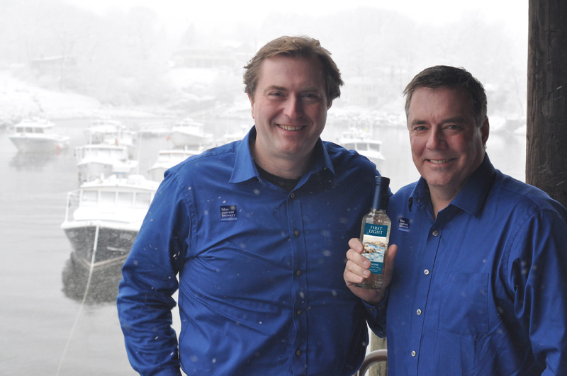 Dan Ford, left, and John Sygowski hope to have their Blue Current Brewery open for business by April or May. Their first offering will be called First Light, in honor of Maine.