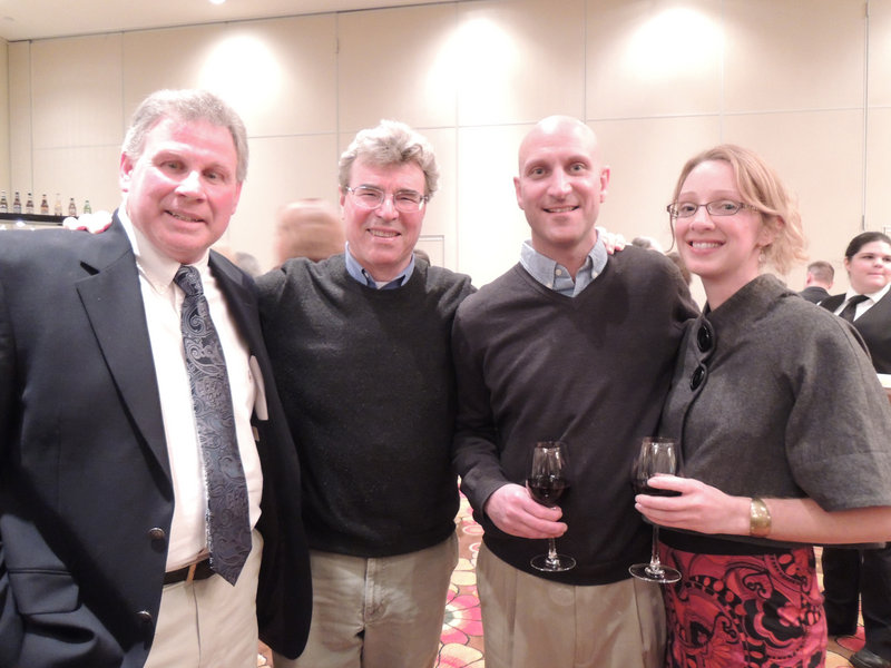 Steve Bolton, executive director of Habitat for Humanity of Greater Portland; Steve Thomas, former host of “This Old House” and now spokesperson for Habitat for Humanity International; Mark Primeau of Habitat for Humanity of Greater Portland; and Tonya Sattin, owner of Circa Home & Vintage of Portland. The Dancing with the Realtors event raised more than $6,000.