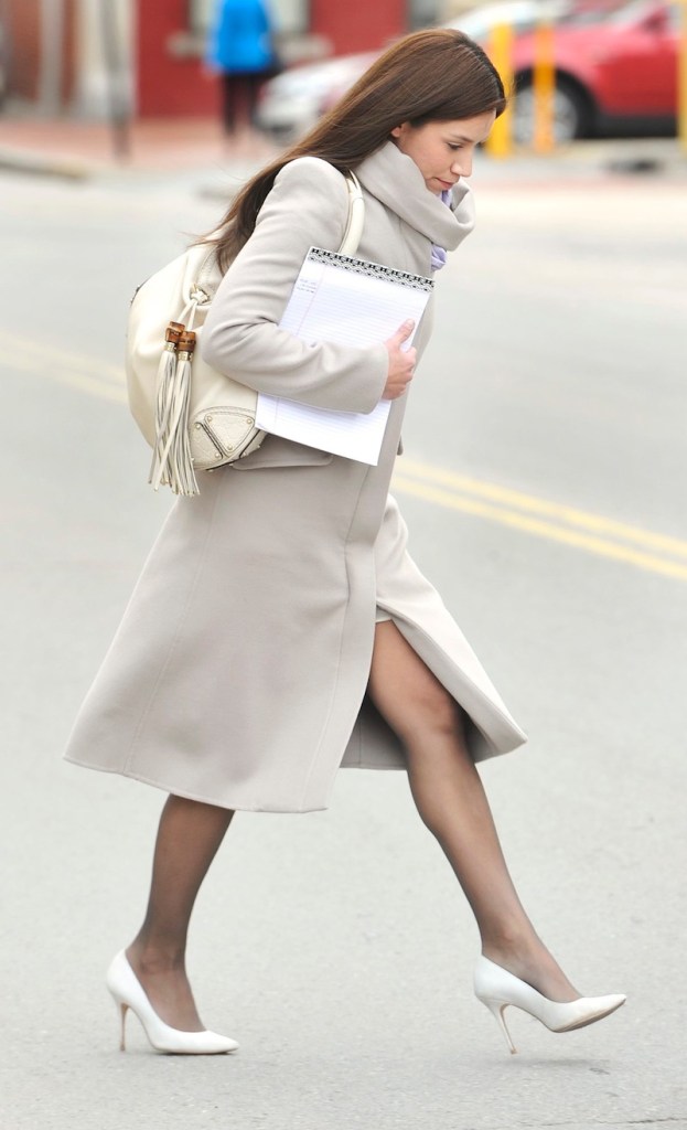 Former Zumba dance instructor Alexis Wright leaves Cumberland County Court after a meeting with attorneys to discuss a plea agreement prior to her upcoming trial for prostitution. zumba