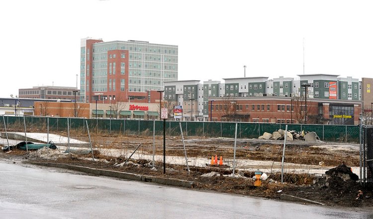 In spite of a citywide housing shortage, a lawsuit from a group calling itself "Keep Portland Livable" successfully blocked a 2014 proposal to build up to 800 new apartments on these vacant lots on Somerset Street in Portland's Bayside neighborhood.  New legislation aims to streamline the permitting process by eliminating subdivision review for multifamily apartment buildings.