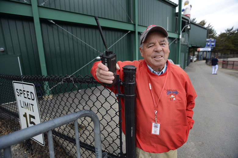 Shawn Patrick Ouellette/Staff Photographer: Dave McHugh, working the players lot before a Sea Dogs game Sunday, April 7, 2013.