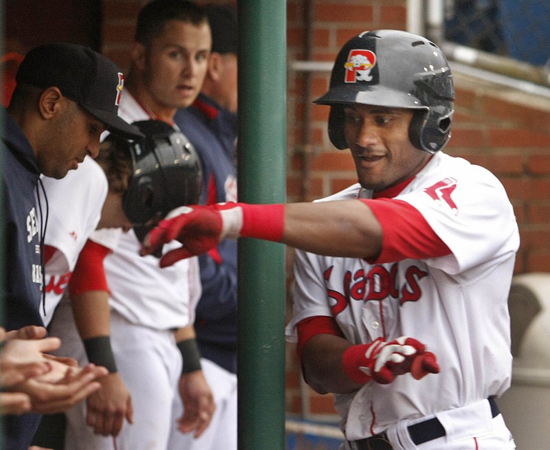 Portland’s Tony Thomas had a hitter’s touch on Tuesday night, belting a home run in the sixth inning of a 2-0 win over Erie at Portland.