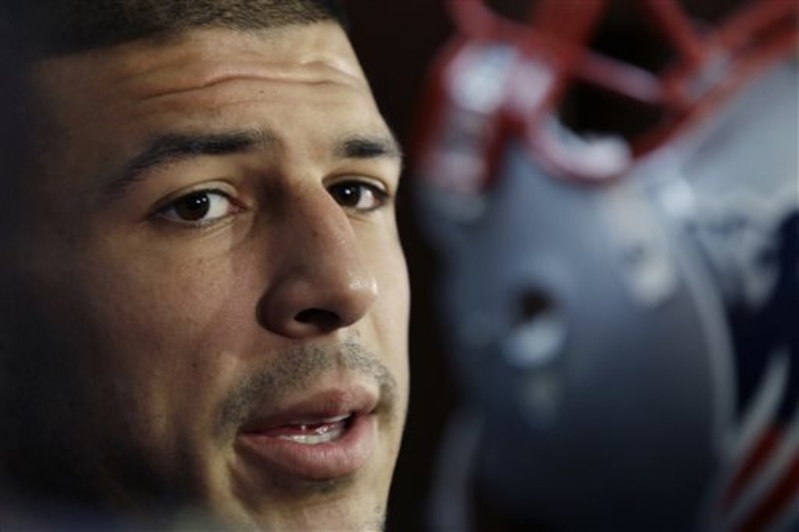 Former New England Patriots tight end Aaron Hernandez.