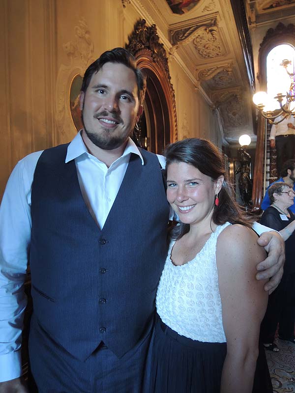 Tenor Jeffrey Gwaltney with Leah Segrin, whose family has a cottage in Old Orchard Beach.