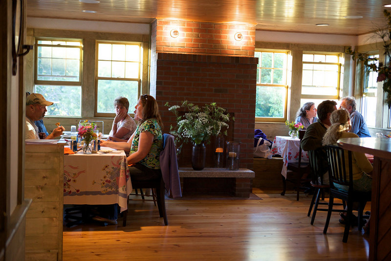 Nebo Lodge’s menu changes often, depending on the freshest produce, fish, poultry, dairy products and meat from nearby on North Haven.