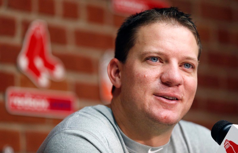Boston Red Sox's Jake Peavy speaks during a news conference before a baseball game against the Seattle Mariners in Boston, Thursday, Aug. 1, 2013. (AP Photo/Michael Dwyer)