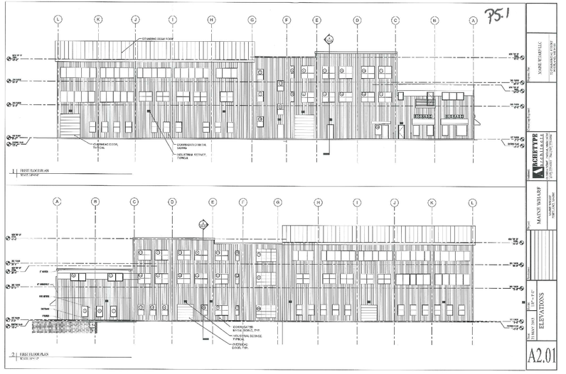 This rendering by Archetype architects shows the exterior of the planned expansion and renovation of building 1 on Maine Wharf.