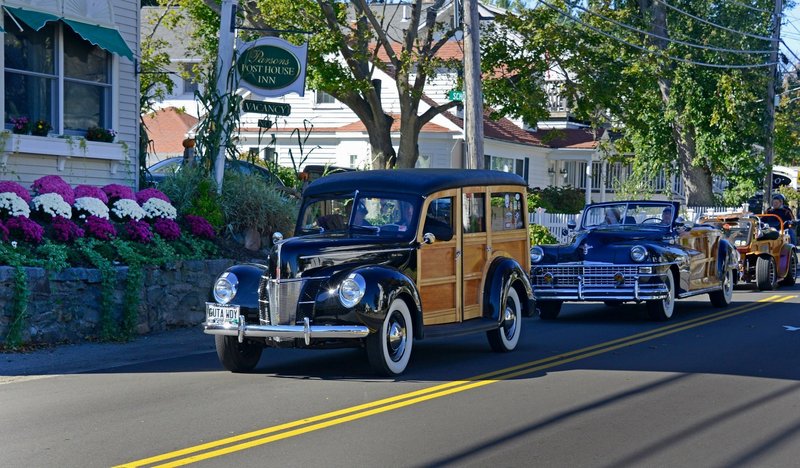 Sonny Perkins’ woodie, with its license plate that reads, appropriately enough, “GUTA WDY.”