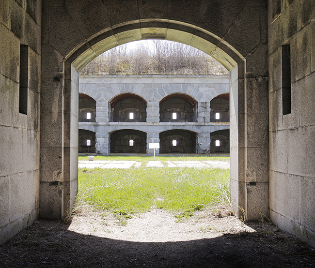 The entrance to Fort Gorges in Casco Bay. The fort is a short boat ride from East End Beach in Portland.