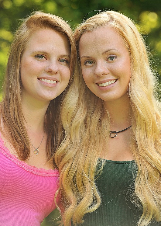 Identical twins Kristen and Katherine Veayo, 18, are seniors at Hall-Dale High School, where they say they’re no longer bullied.