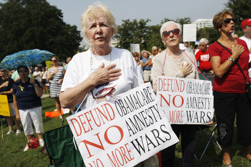 Tea party rallies, like this one earlier this month in Washington, and their supporters pressure Republican congressmen to adhere to a strict set of principles. With their loyalty to forces outside the party, Republican leaders have few options to entice rogue lawmakers.