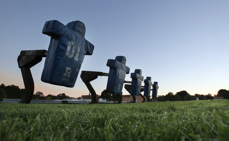 Kennebunk High School has sprayed athletic fields and rescheduled athletic games so they end before dusk, like several schools in York County, because of concern over increasing evidence of mosquitoes infected with the Eastern equine encephalitis virus.