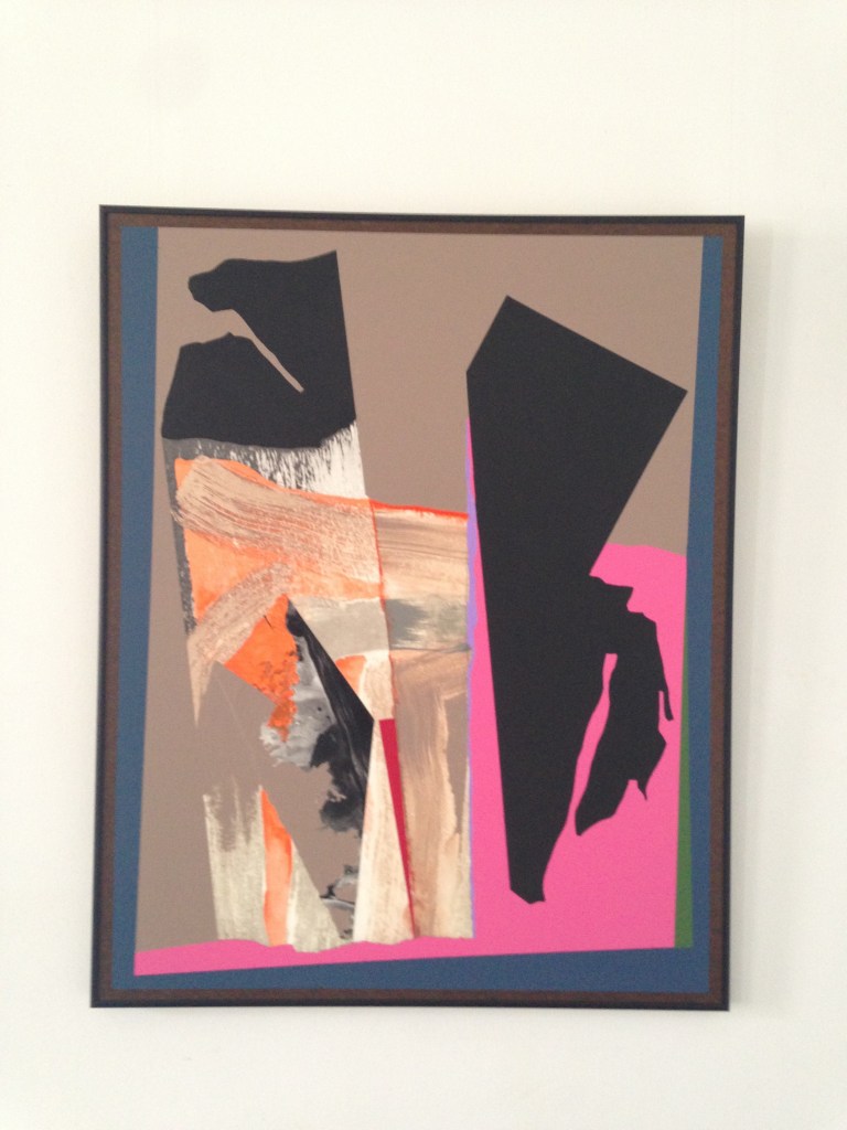 Manning’s “Painting #488,” collage, acrylic on Masonite.