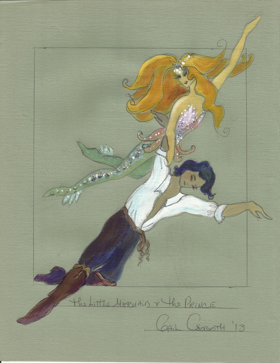 Associate director Gail Csoboth’s sketches for her costumes for “The Little Mermaid.”