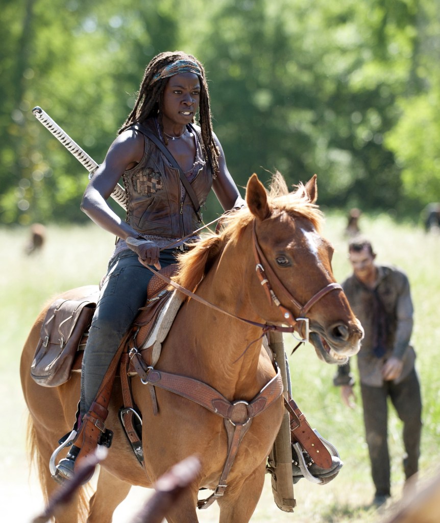 Danai Gurira as Michonne.
