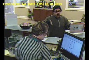 The Sanford Police are searching for the man who robbed the Ocean Communities Federal Credit Union at 48 Alfred Rd. in Sanford at 11:02 a.m. Saturday.