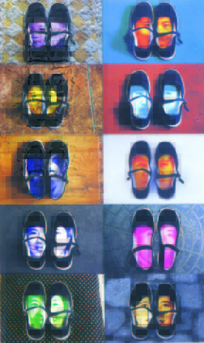 “Yin Xiuzhen,” set of 10 color photographs on paper by Yin Xiuzhen, 1998, at the Bowdoin College Museum of Art in Brunswick. Courtesy of the artist and Chambers Fine Art.