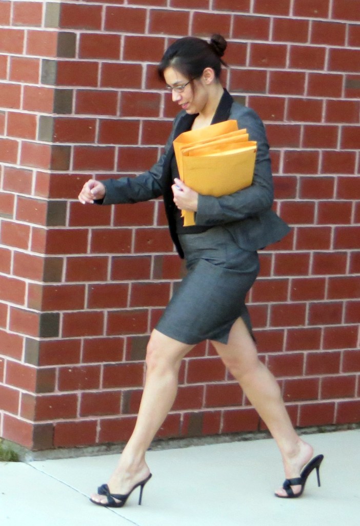 Alexis Wright leaves the York County Jail in Alfred on Saturday after serving nearly six months of a 10-month sentence for prostitution and other charges. Wright, 30, is a Zumba instructor who ran a prostitution business.