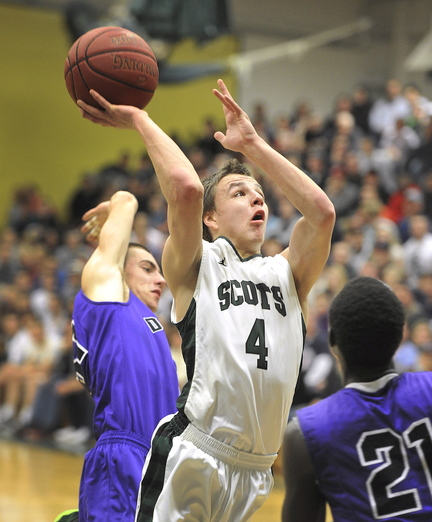 Bonny Eagle guard Dustin Cole took no time on opening night to show off his game, scoring 31 points – 18 in the second half – to lead the Scots to a win over a talented Deering team.