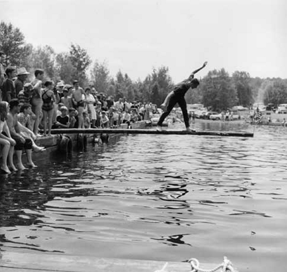 "Balancing Act," from 'Selections from Berenice Abbott’s ‘Portrait of Maine'" on view through Saturday at the Bates College Museum of Art in Lewiston.