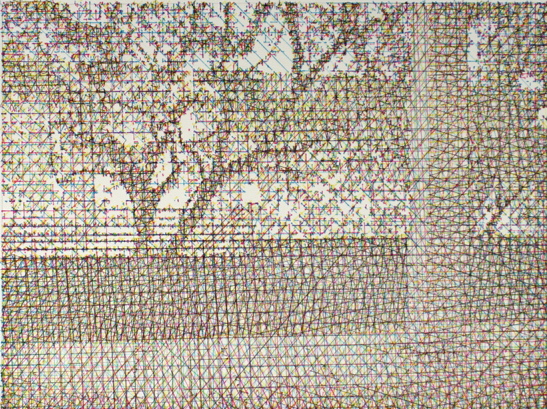 “Dave at the Cabin,” 2013, ink on paper by Michael Zachary, from “Piece Work,” the 2013 biennial continuing through Jan. 5 at the Portland Museum of Art.