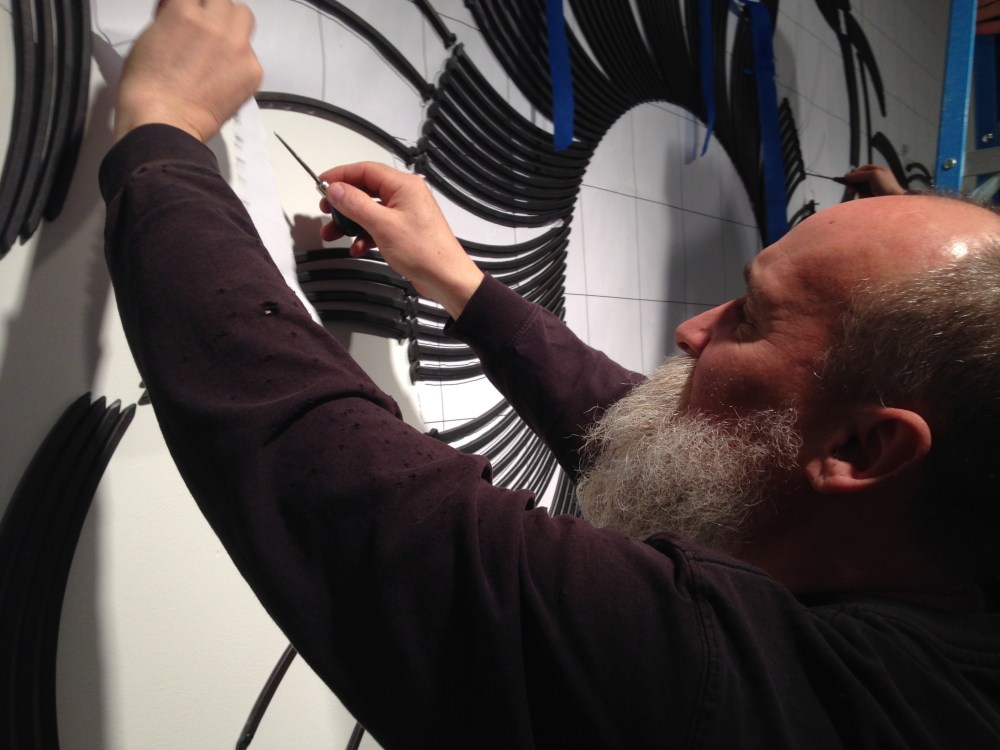 Sculptor John Bisbee’s medium is nails.