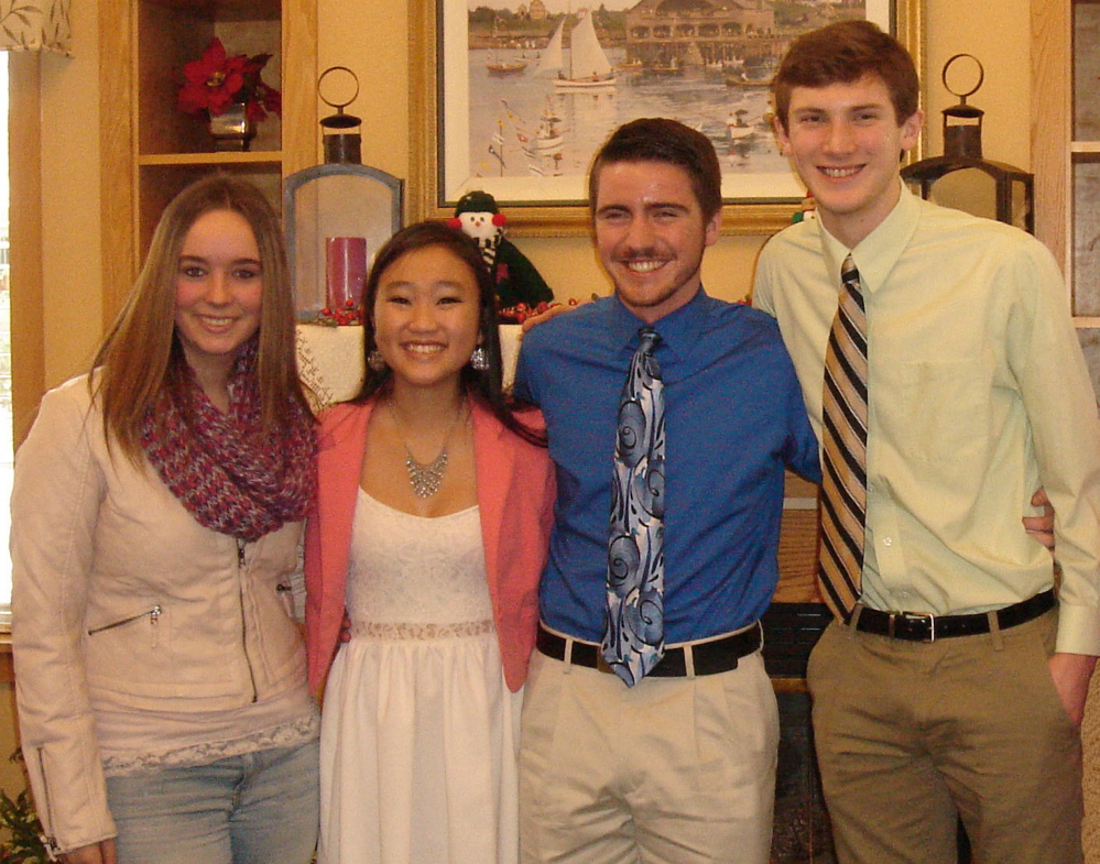 Winners of the recently held Rebecca Emery Chapter of the Daughters of the American Revolution 2014 DAR Good Citizen contest are, from left, Janelle Boisvert, Misa Mai, Devin McGrath-Conwell and Austin Weigle.