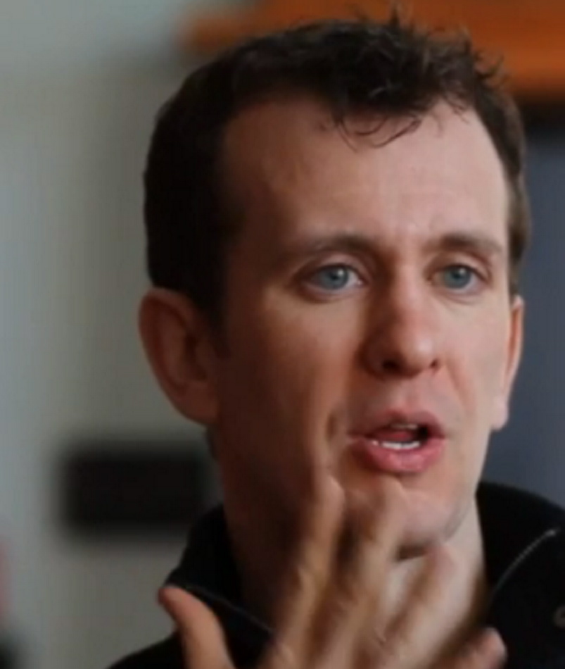 Garrett Zuercher plays Billy, a deaf man born to a hearing family, in “Tribes” at Portland Stage Company through Sunday.