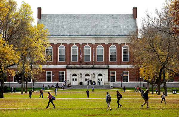 Gabe Souza/Staff Photographer In this file photo students and faculty move through the mall at the University of Maine on a fall afternoon. Gabe Souza/Staff Photographer