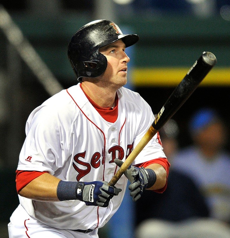 Boston Red Sox shortstop Stephen Drew plays for the Portland Sea Dogs on a rehab stint on April 8, 2013. The Sox re-signed him Tuesday.