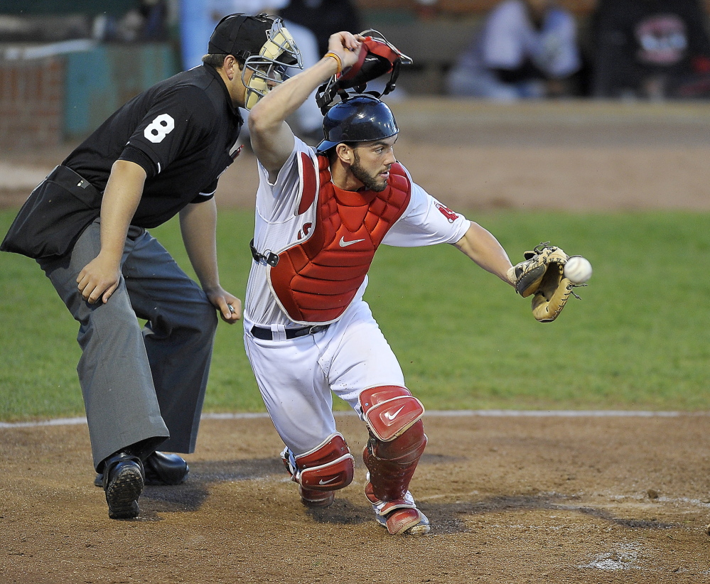 Blake Swihart was thought by some teams to be too small to be a major league catcher three years ago. But he’s added 30 pounds and become a top prospect for Boston.
Gordon Chibroski/Staff Photographer