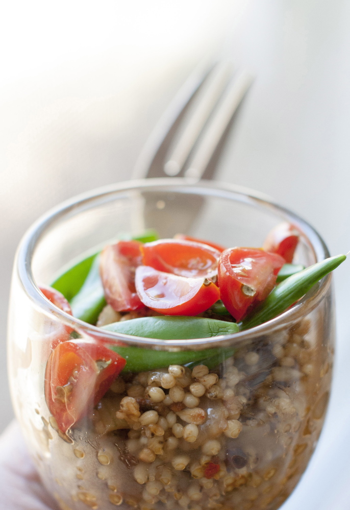 Sweet and spicy double sorghum salad.