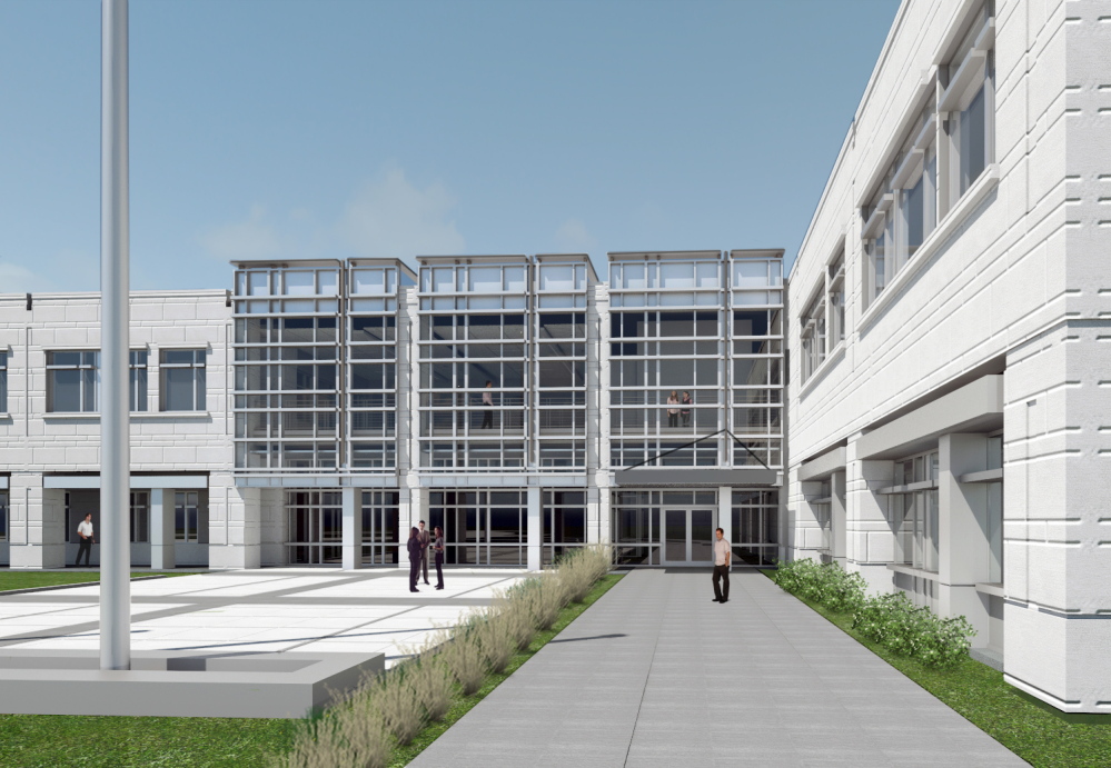 An artist’s rendering of the planned Maine National Guard Headquarters in north Augusta.