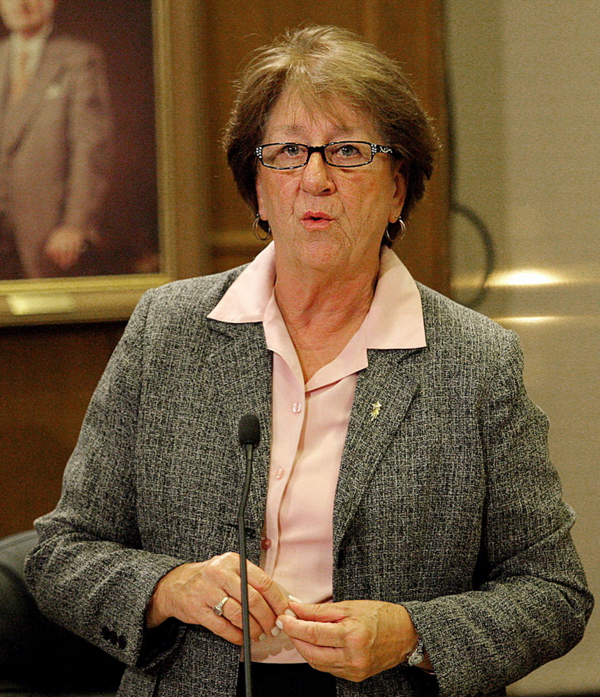 City Councilor Cheryl Leeman introduces amendments to the proposed sale of Congress Square Plaza to Rockbridge at a Portland City Council meeting on Sept. 16, 2013.