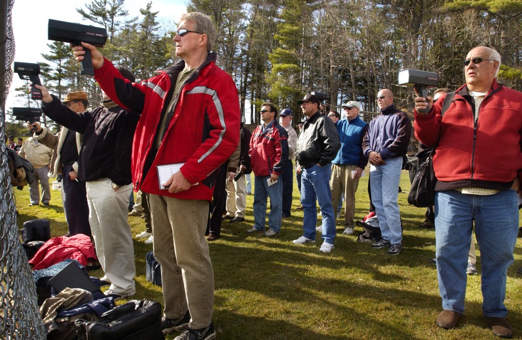 More than 20 baseball scouts, radar guns in hand, showed up for Mark Rogers’ season-opening debut as a senior at 
Mt. Ararat in 2004.  2004 staff file photo