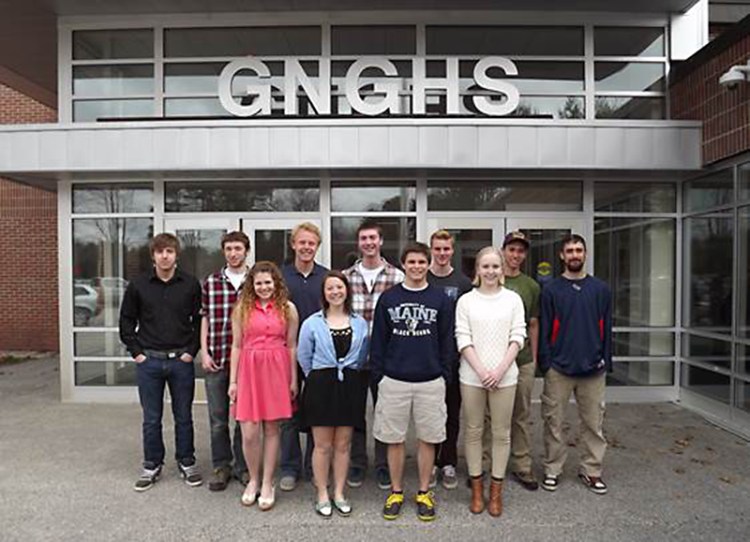 Front Row, left to right: Jaime Boulos, Alexandra Stash, Mitchell Giles, Josephine Heston,
Back Row, left to right: Benjamin Coleman, Bryce Neal, Will Shafer (valedictorian) Casey 
                                          Myhaver (saluatorian), Joshua Harper, Paul Phillips, Tyler Credit
