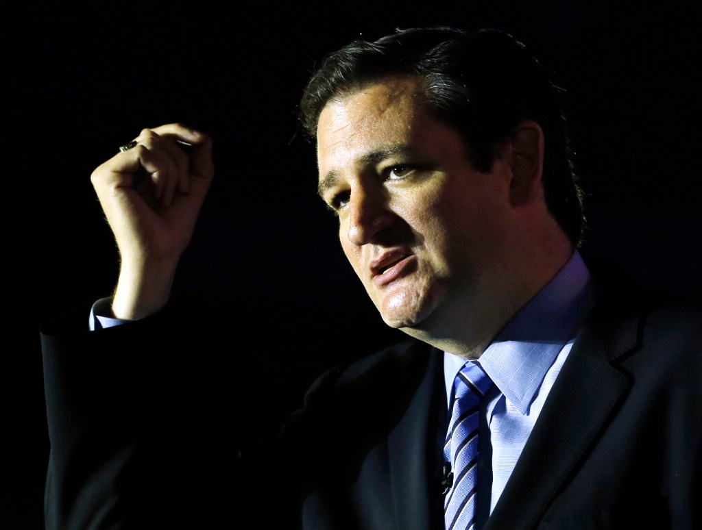 This May 31, 2014 file photo shows Sen. Ted Cruz, R-Texas speaking in New Orleans, La.