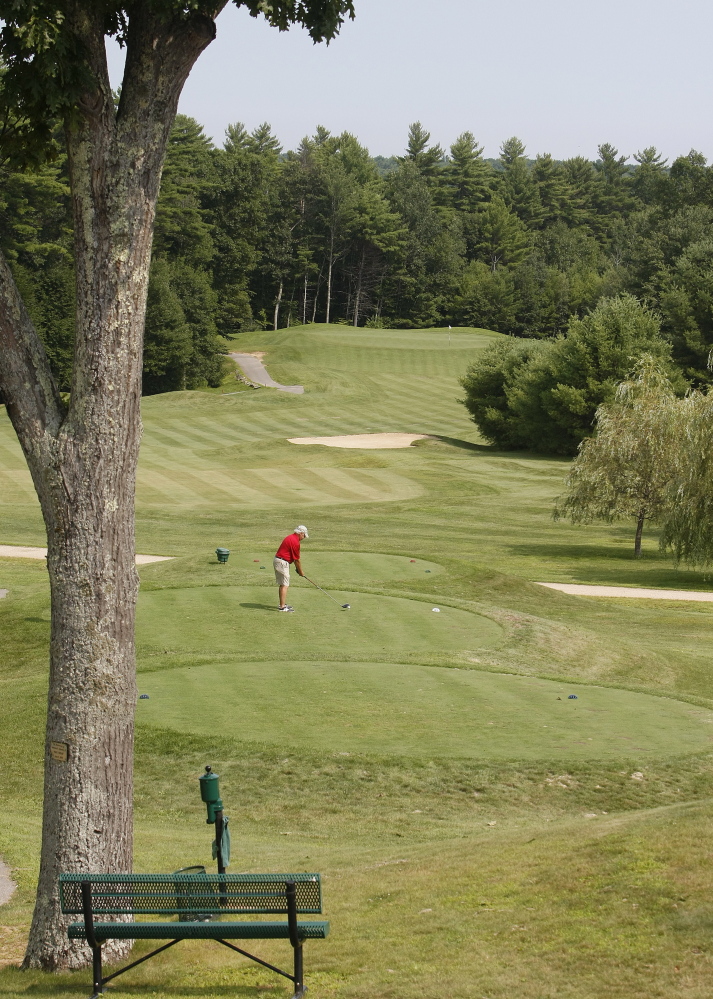 The 10th hole at The Ledges measures 388 yards from the blue tees, with an uphill second shot to a large undulating green. Welcome to The Ledges, a public course with private course amenities.