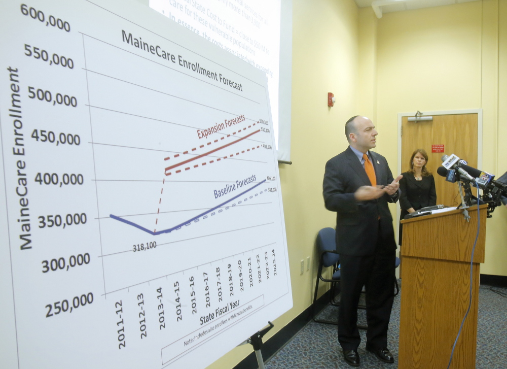 Gary Alexander of the Alexander Group gives his analysis of a report his group developed regarding the cost of expanding MaineCare in Augusta in January. Lawmakers reported Thursday that Gov. Paul LePage told them the state won’t recoup money spent on the reports, parts of which were found to be plagiarized.