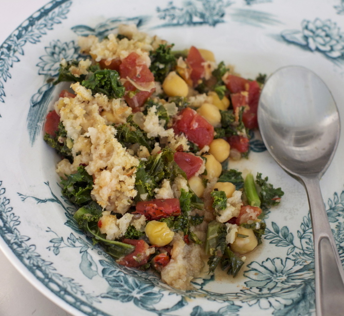 Beans and greens gratin.