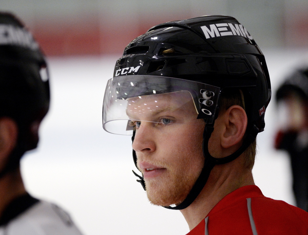 Pirates forward Henrik Samuelsson, above, will be joined by his brother Philip after a trade with Pittsburgh on Friday. Press Herald File Photo/Shawn Patrick Ouellette