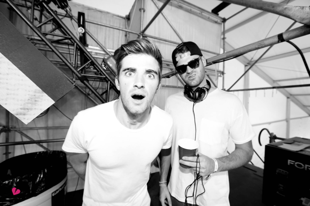 Drew Taggart, left, and Alex Pall ham it up for the cameras. Their “#Selfie” video of a woman in a dance club bathroom has been viewed on YouTube more than 200 million times.