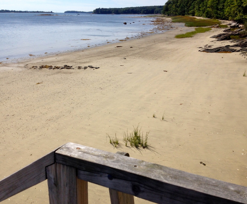 Cumberland voters in November approved borrowing $3 million to finance the purchase of 25 acres of the Payson Property, which includes this stretch of beach.