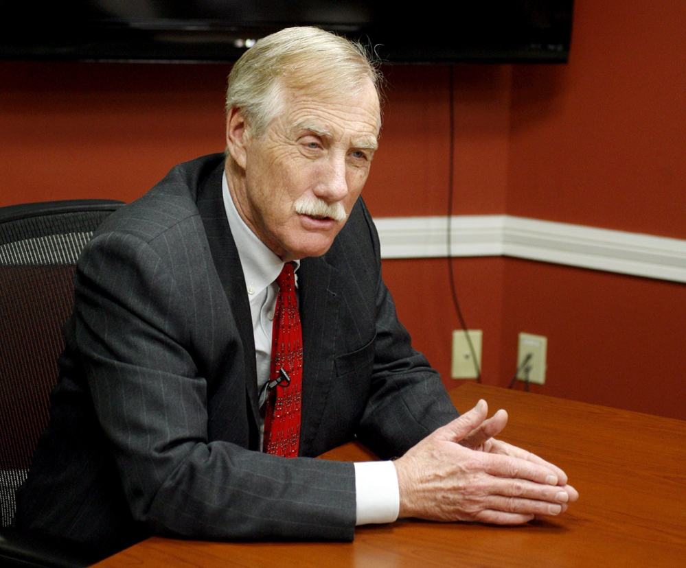 U.S. Sen. Angus King announced his endorsement of Democrat Mike Michaud for governor.